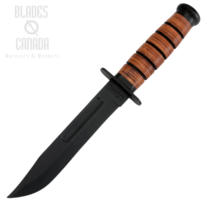 UC USMC Combat Fixed Blade Fighter Knife, Leather Sheath, UC3092